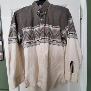 Vintage Panhandle Slims Men's Large Long Sleeve Button Up. Neck 16.5" GVUC